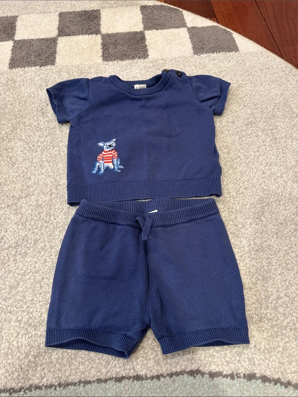 Cute baby boys knit set